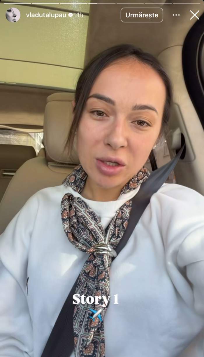Vlăduța Lupău, în mașină