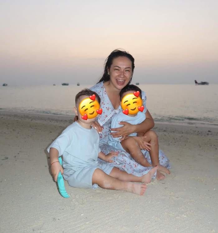 Vlăduța Lupău, alături de copiii ei