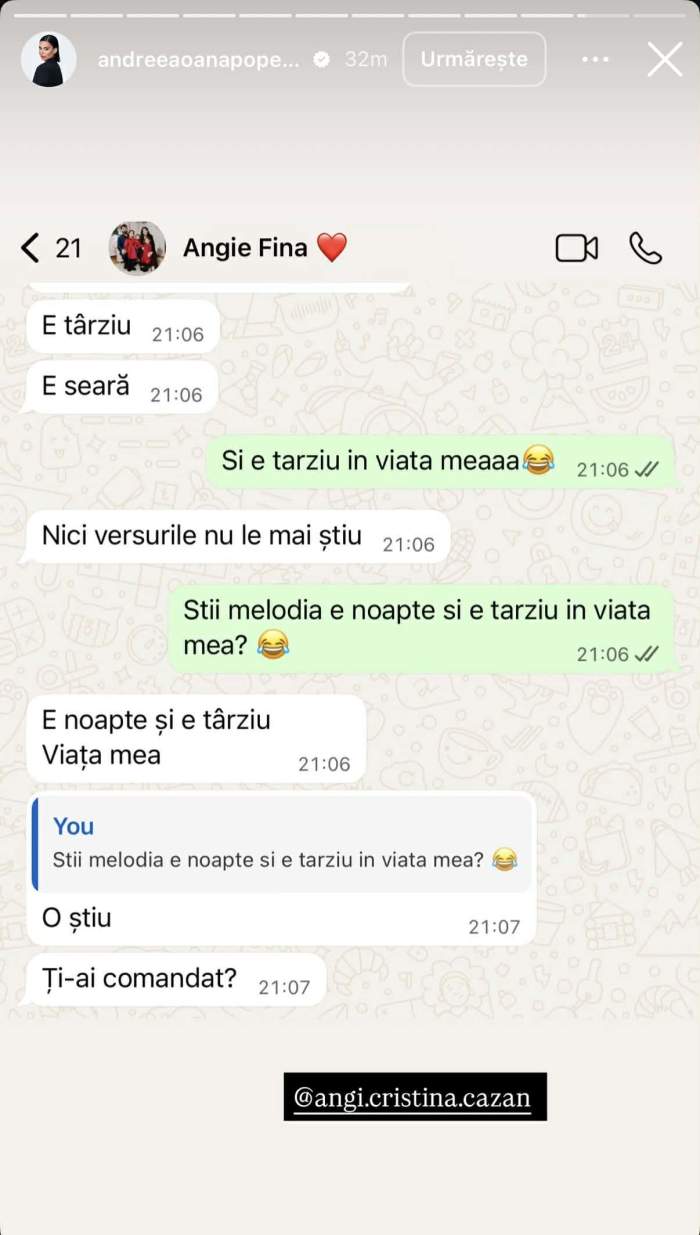 Andreea Popescu refuză să mai mănânce. Apropiații încearcă să o convingă că nu e bine