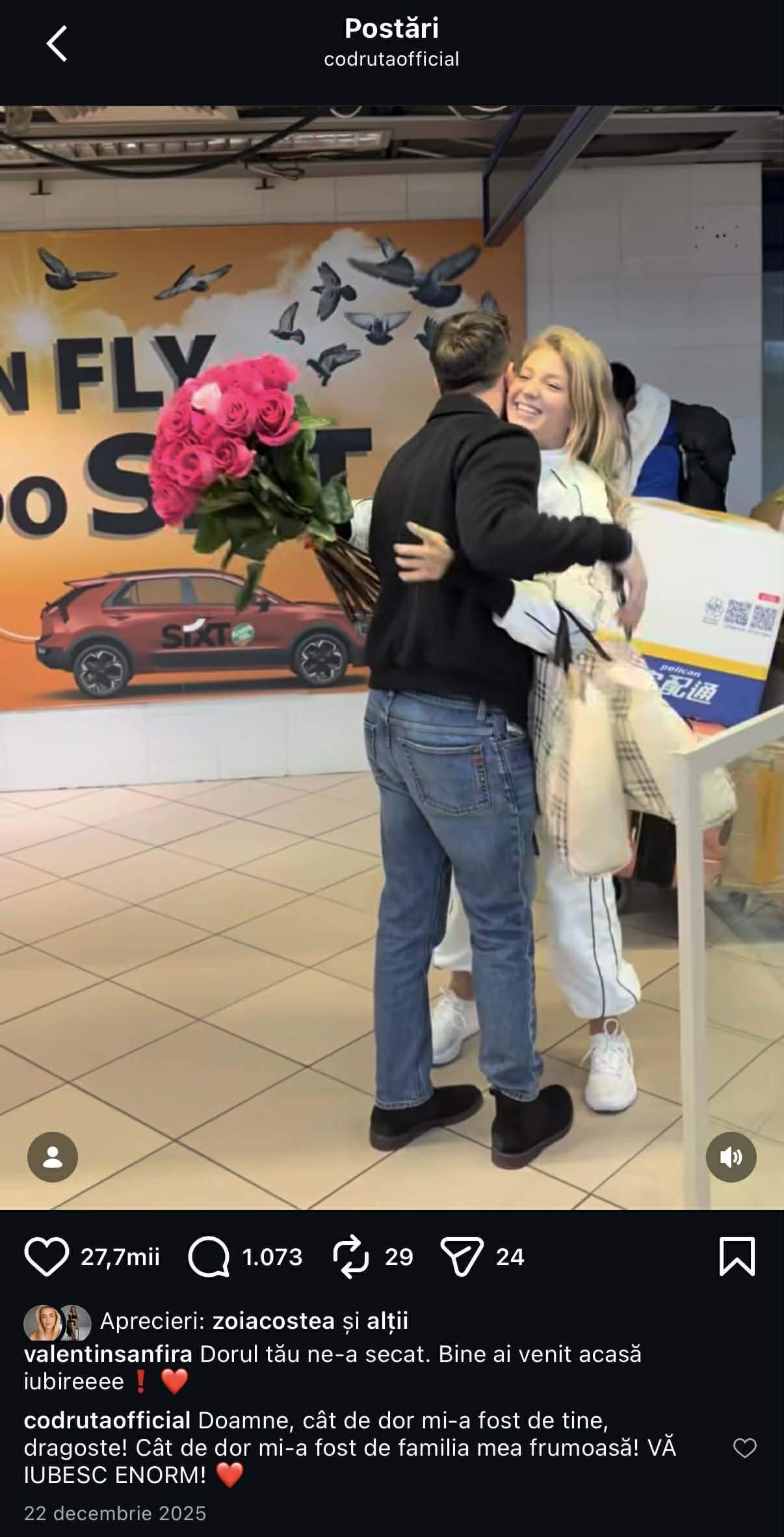 Ce declarații siropoase își făceau Valentin Sanfira și Codruța Filip de curând. Totul părea perfect între ei