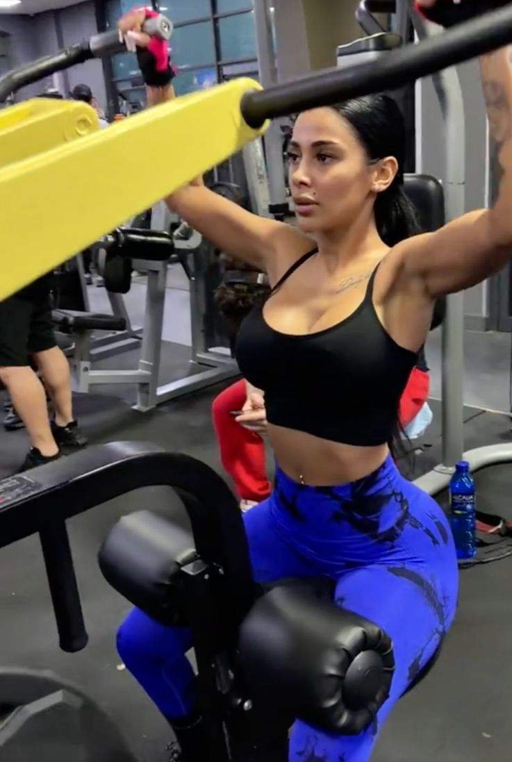 Cristina Pucean, în sala de fitness