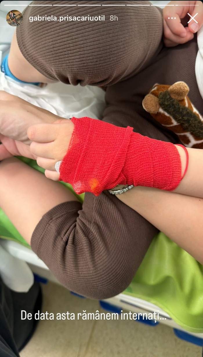 Gabriela Oțil și fiul ei la spital