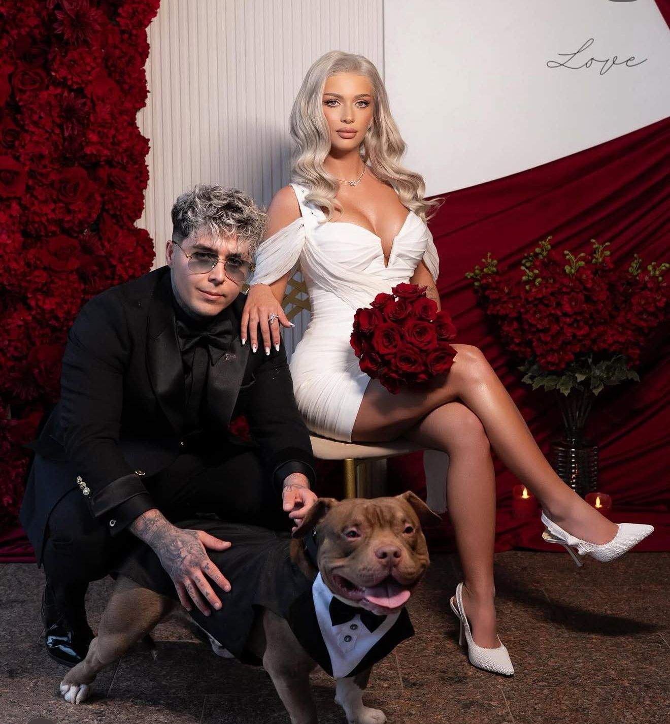 Lino Golden, soția lui și cățelul lor