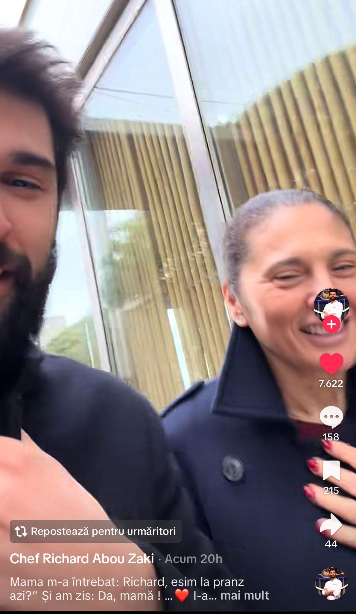 Richard Abou Zaki, alături de mama lui