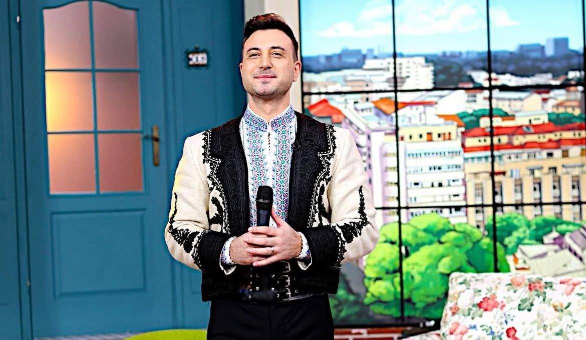 Valentin Sanfira, la o emisiune TV