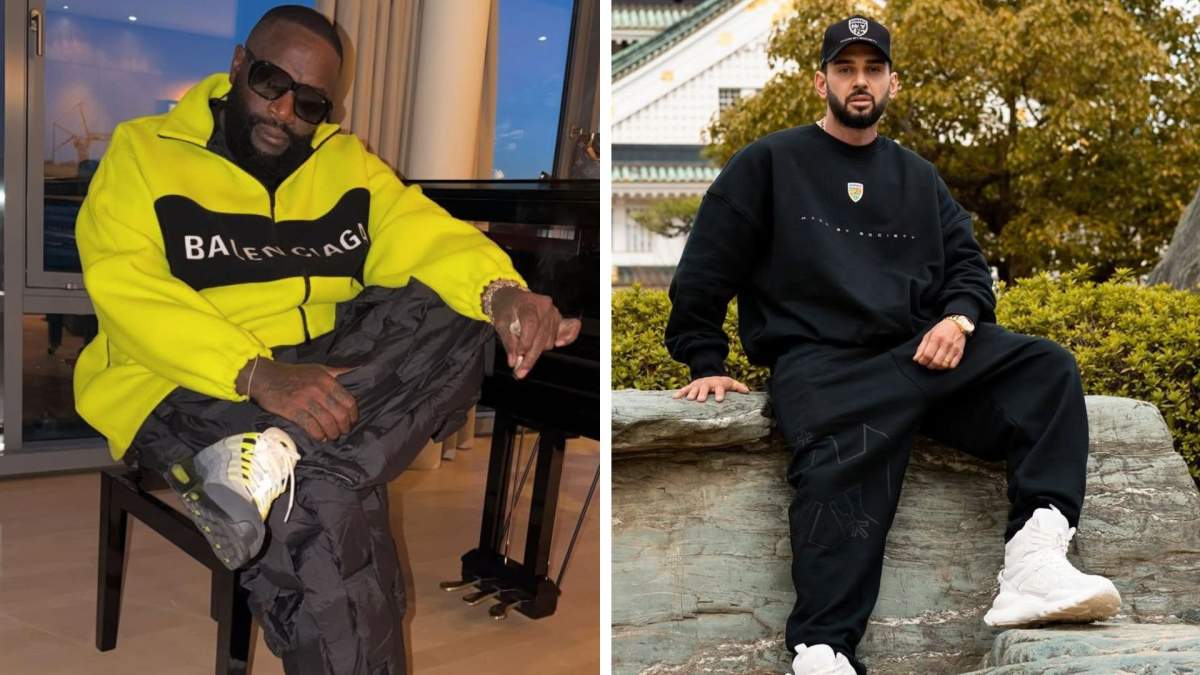 Colaj foto cu Dorian Popa și Rick Ross