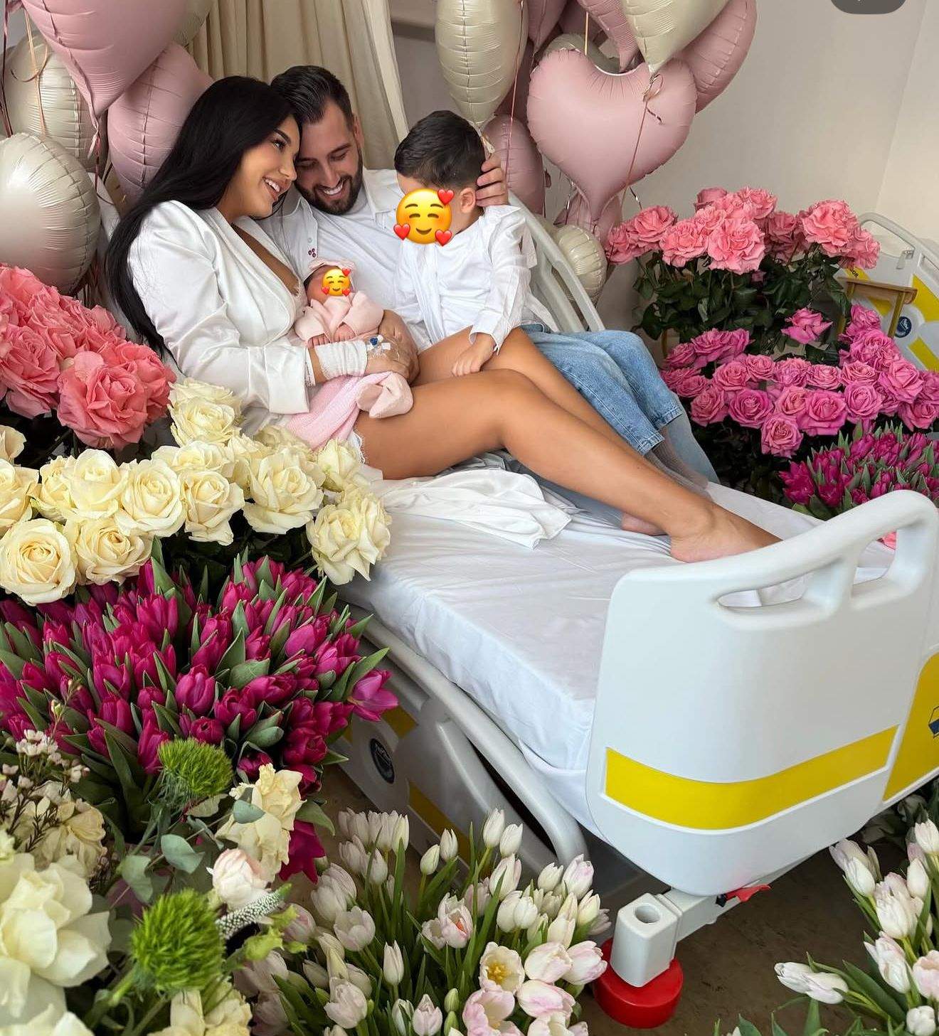 Larisa Udilă după ce a născut