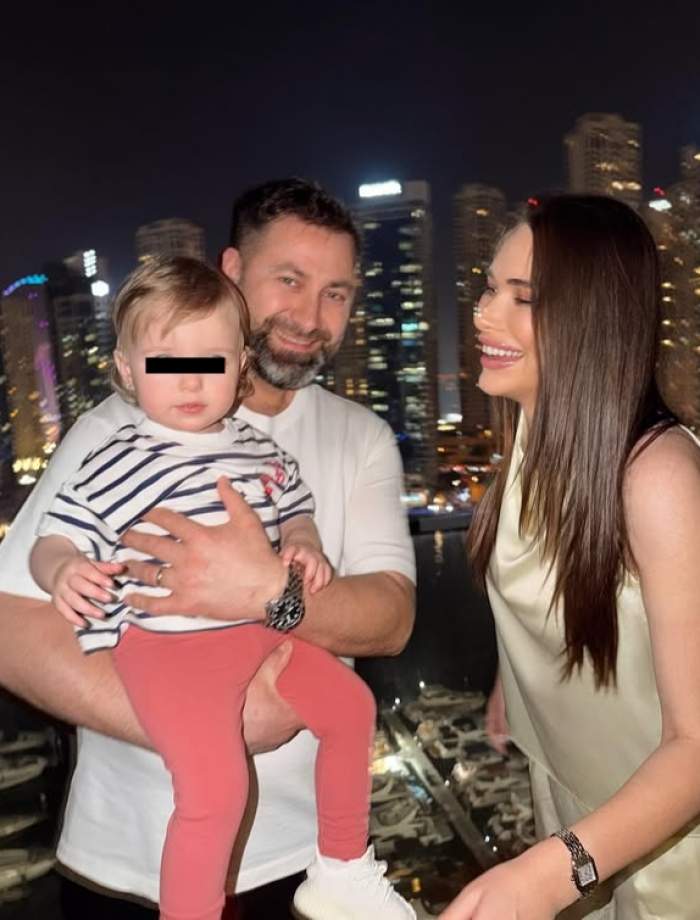 iustina loghin si cornel impreuna cu fiica lor in dubai