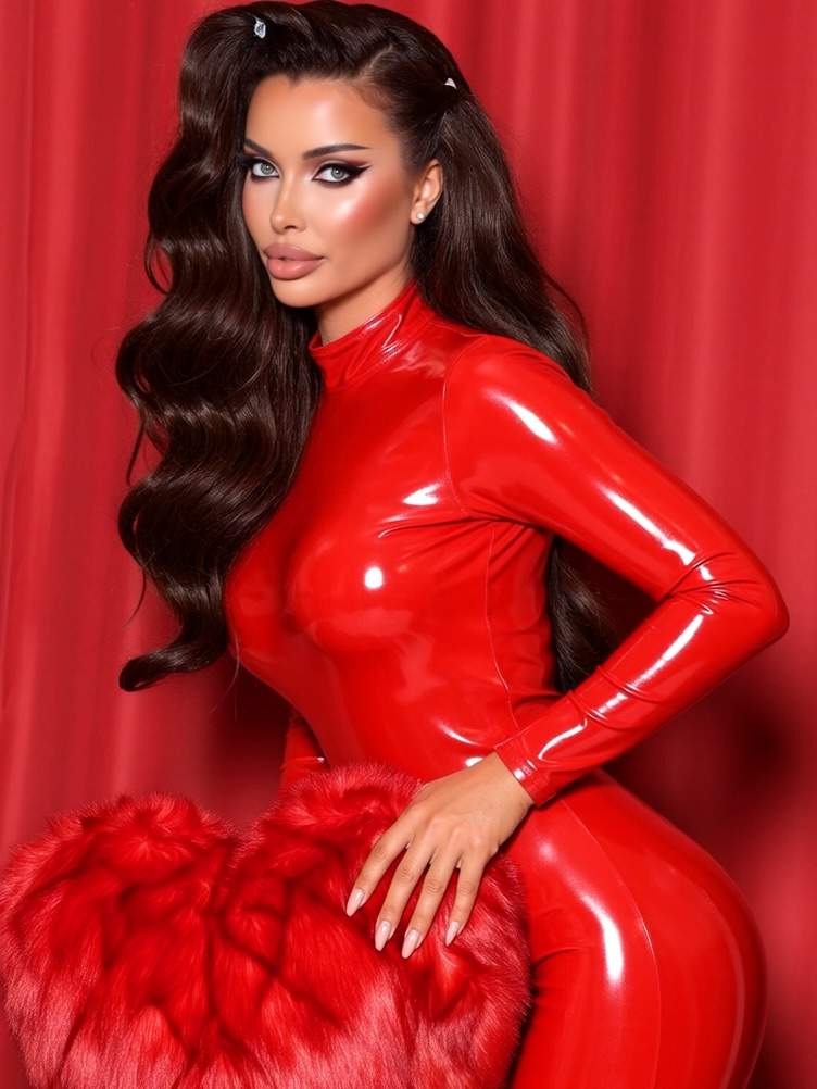 Loredana Chivu poarta culoarea rosu