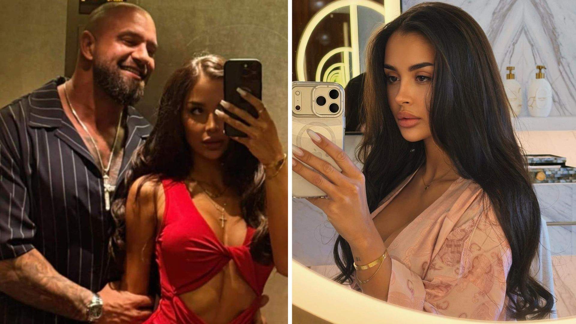 Colaj foto cu Alex Bodi și iubita nemachiată