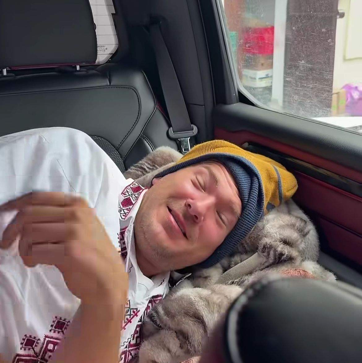 Călin Donca, în mașină