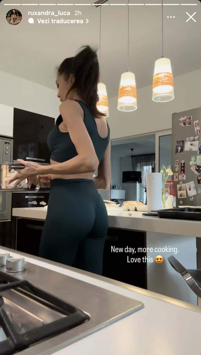 Ruxandra Luca, apariție incendiară în bucătărie! Rețeta de budincă