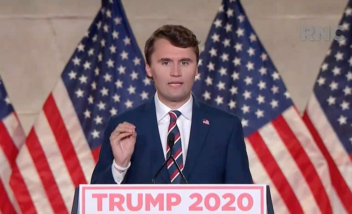 Charlie Kirk, la o conferință