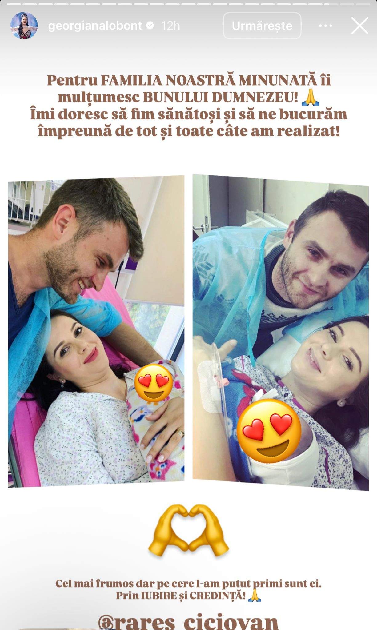 Mesajul emoționant al Georgianei Lobonț