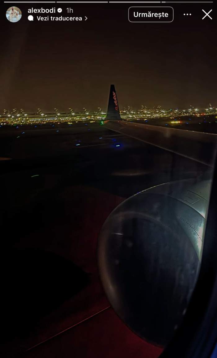 Avionul în care se află Alex Bodi