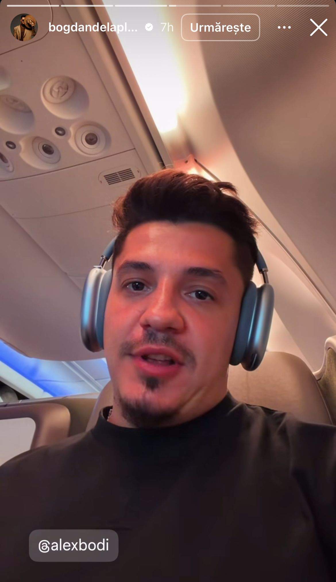 Bogdan de la Ploiești, în avion