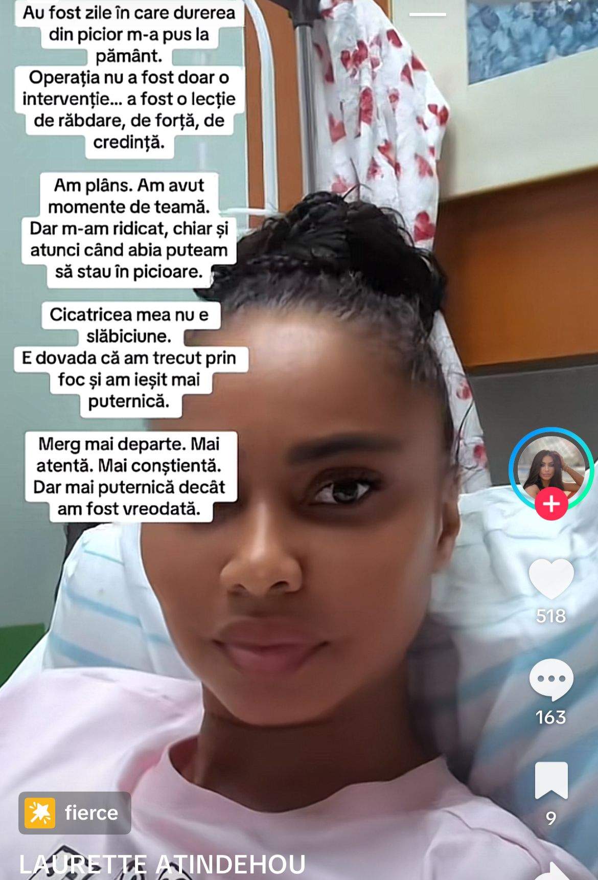 Laurette, în spital