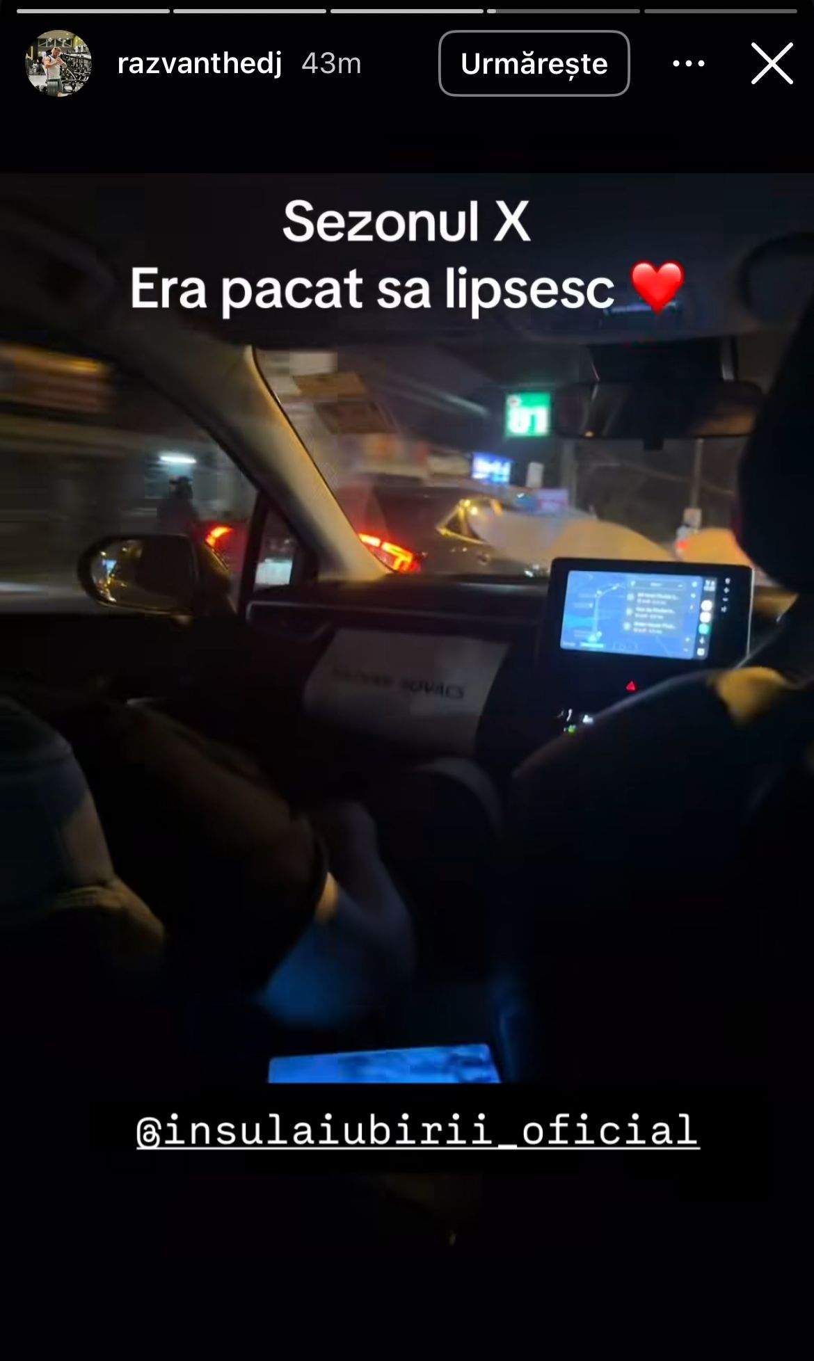 Răzvan Kovacs, în mașina de la insula iubirii