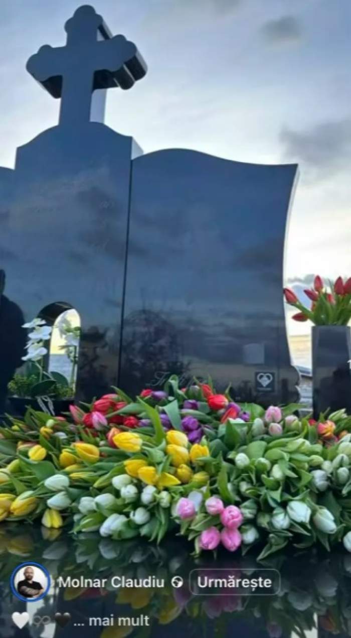 Imagini de la mormântul Ancăi Molnar, la aproape doi ani de când a murit. Cum arată locul de veci al make-up artistei