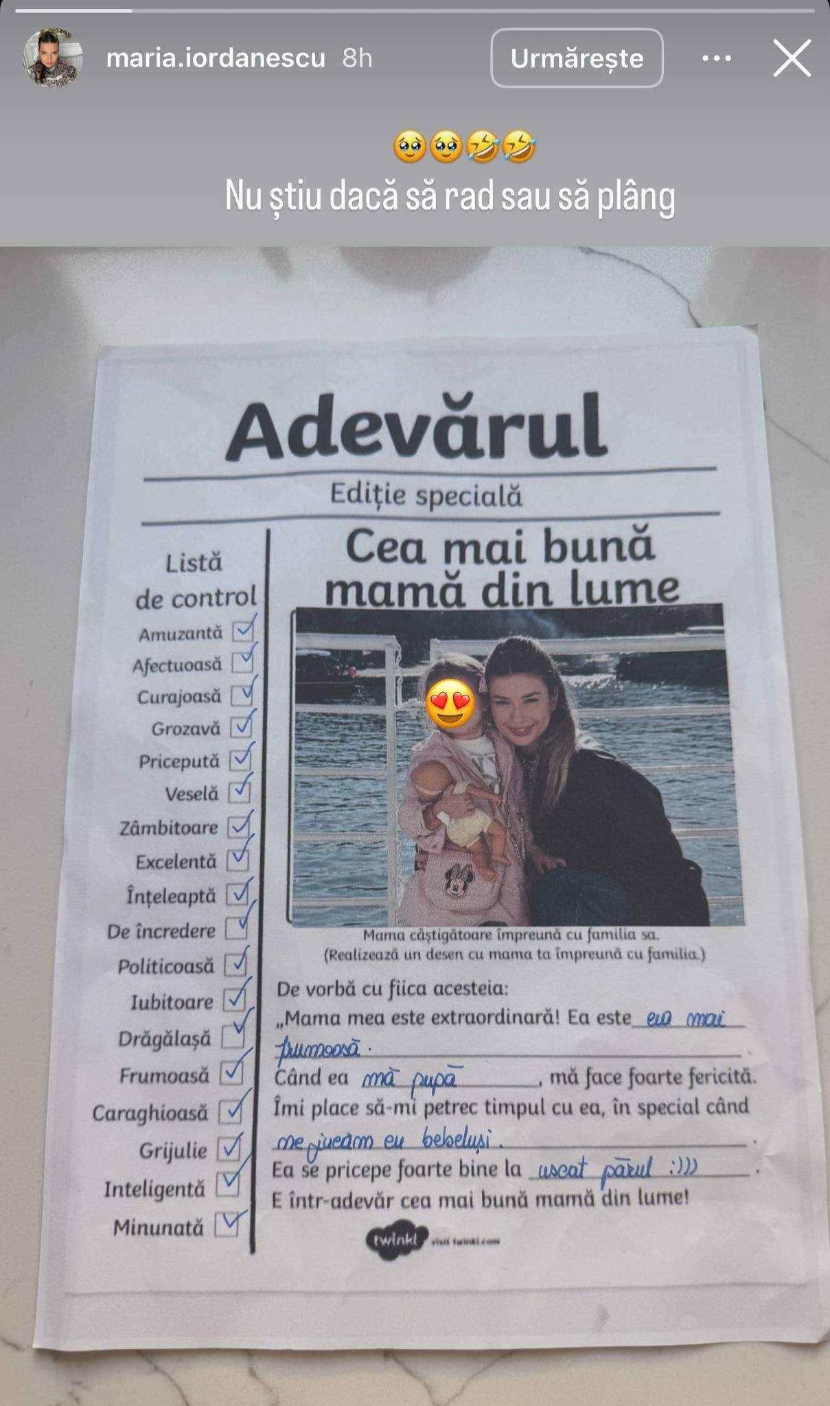 Cadoul pe care l-a primit Maria Iordănescu