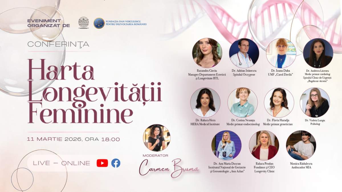 De 8 martie, cel mai bun cadou pentru o femeie poate fi sănătatea pe termen lung. Conferința online care aduce medici de top și răspunsuri utile