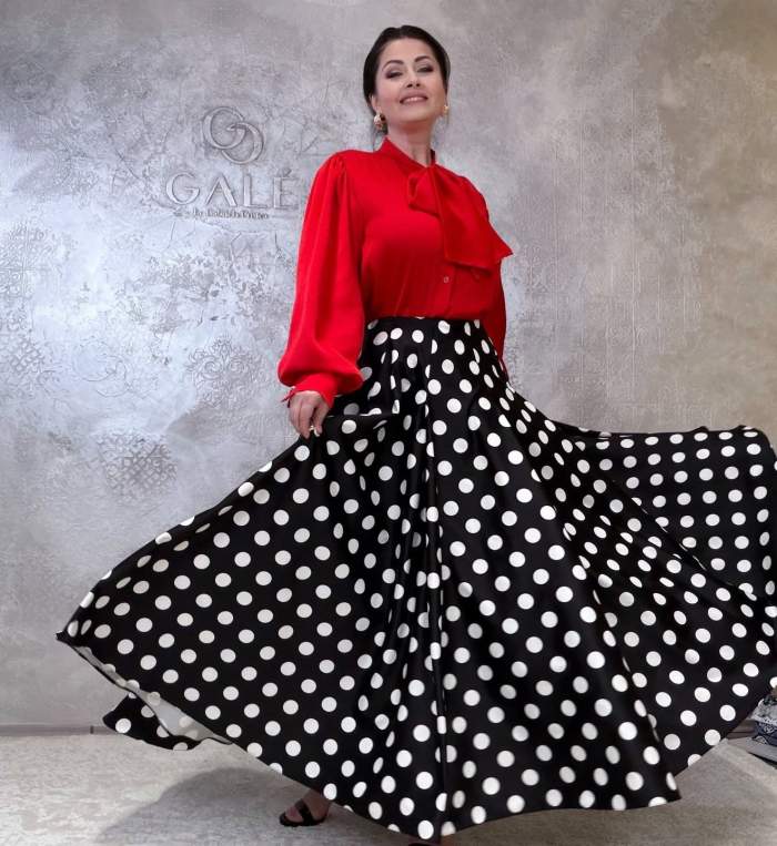 Gabriela Cristea, îmbrăcată elegant