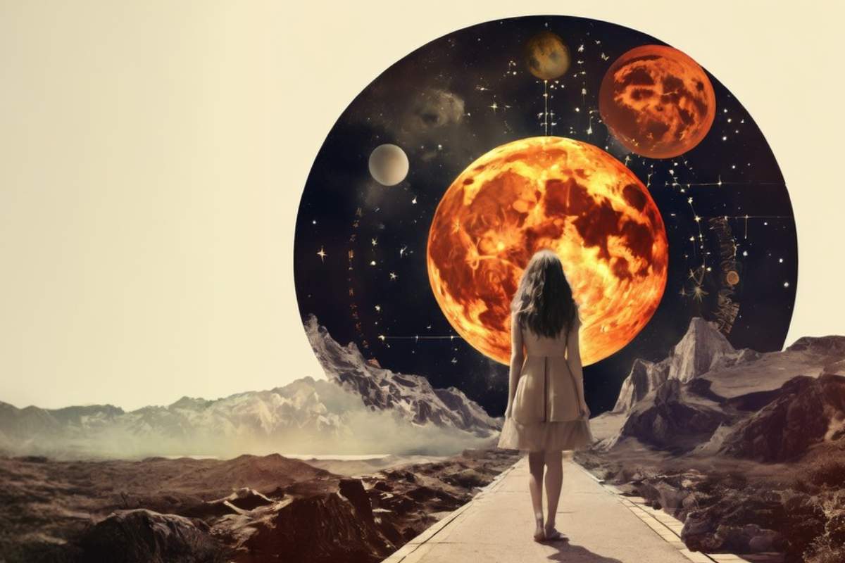 Concept modern de colaj astrologic Coridorul Eclipselor. Perioada Coridorului Mistic al Eclipselor își exprimă esența astrologică