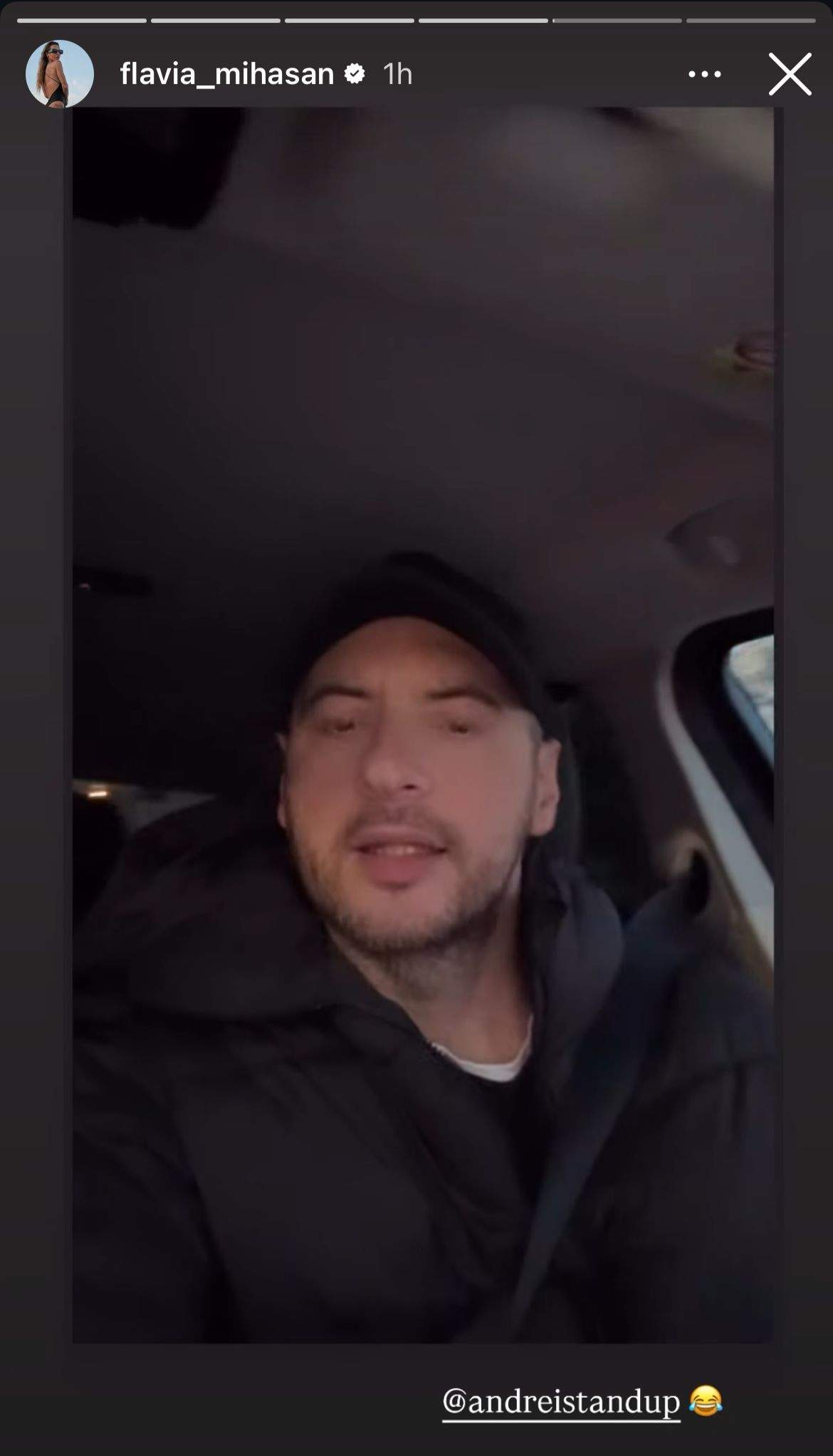 Andrei Ciobanu, în mașină