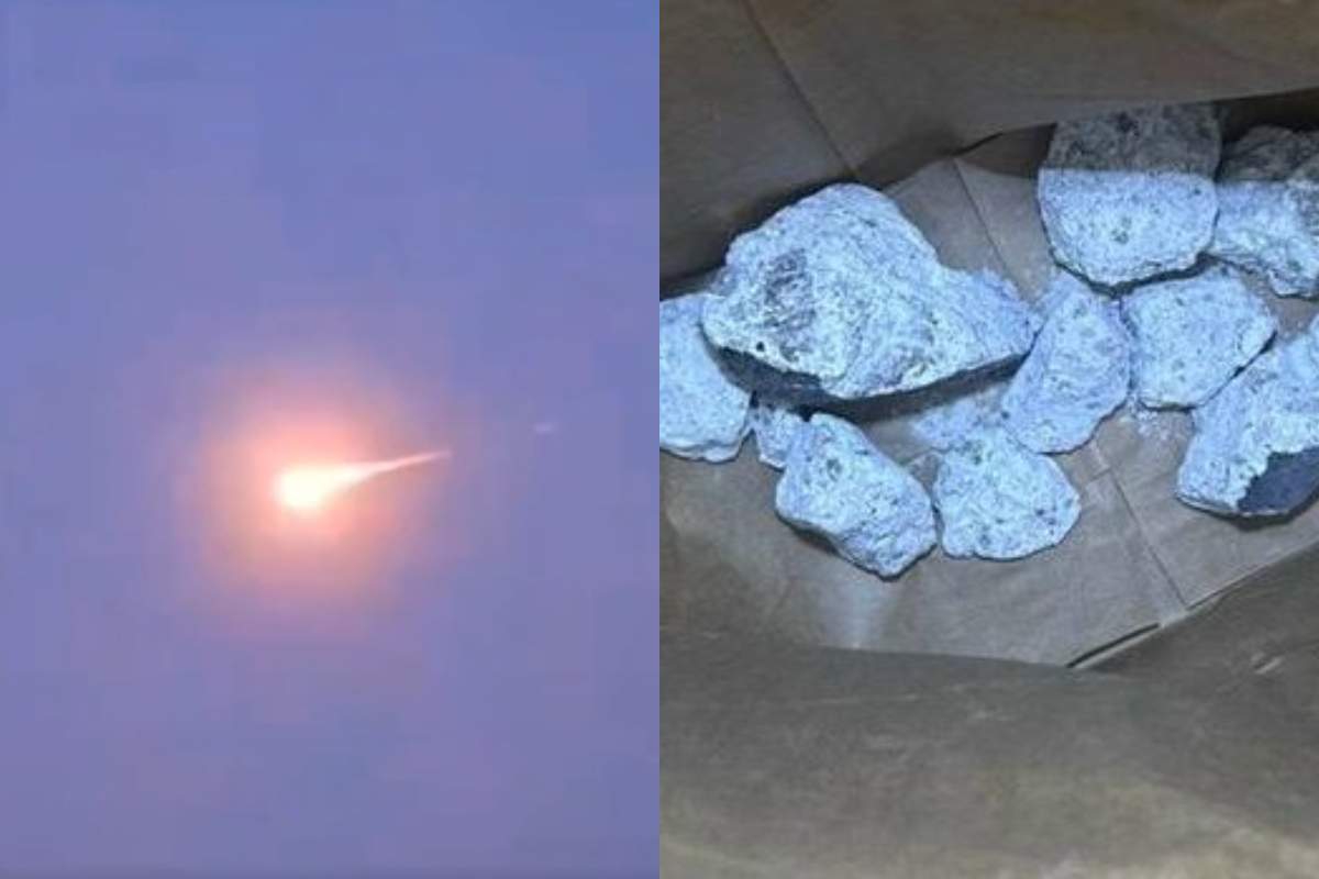 Imagini cu un meteorit care a lovit mai multe case. A făcut o gaură de 30 de centimetri în acoperișul unei locuințe