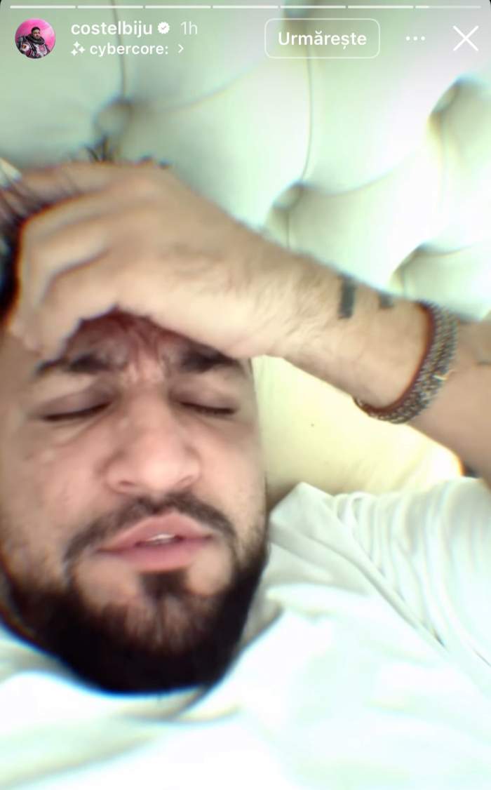 Costel Biju, în pat