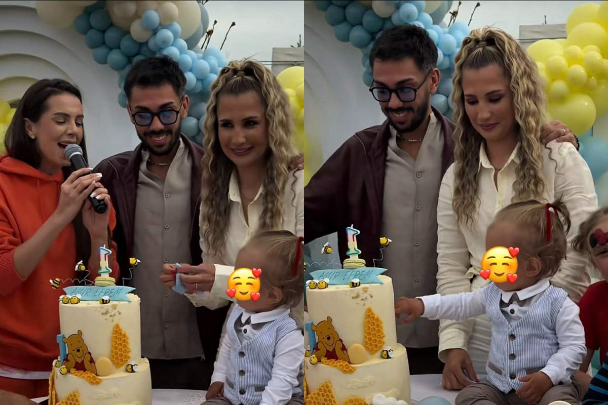 Băiatul lui Armin Nicoară și al Claudiei Puican a împlinit 1 an. Imagini de la petrecerea la care a cântat și Georgiana Lobonț