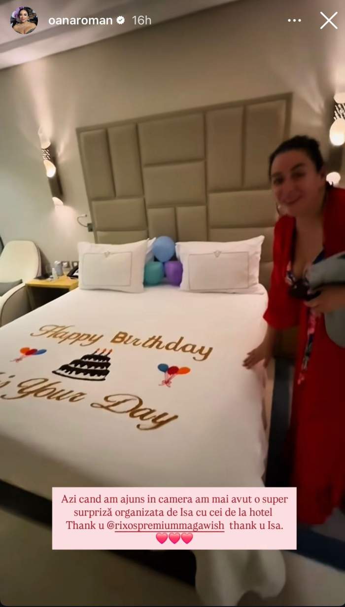 Oana Roman surpriza  de ziua ei