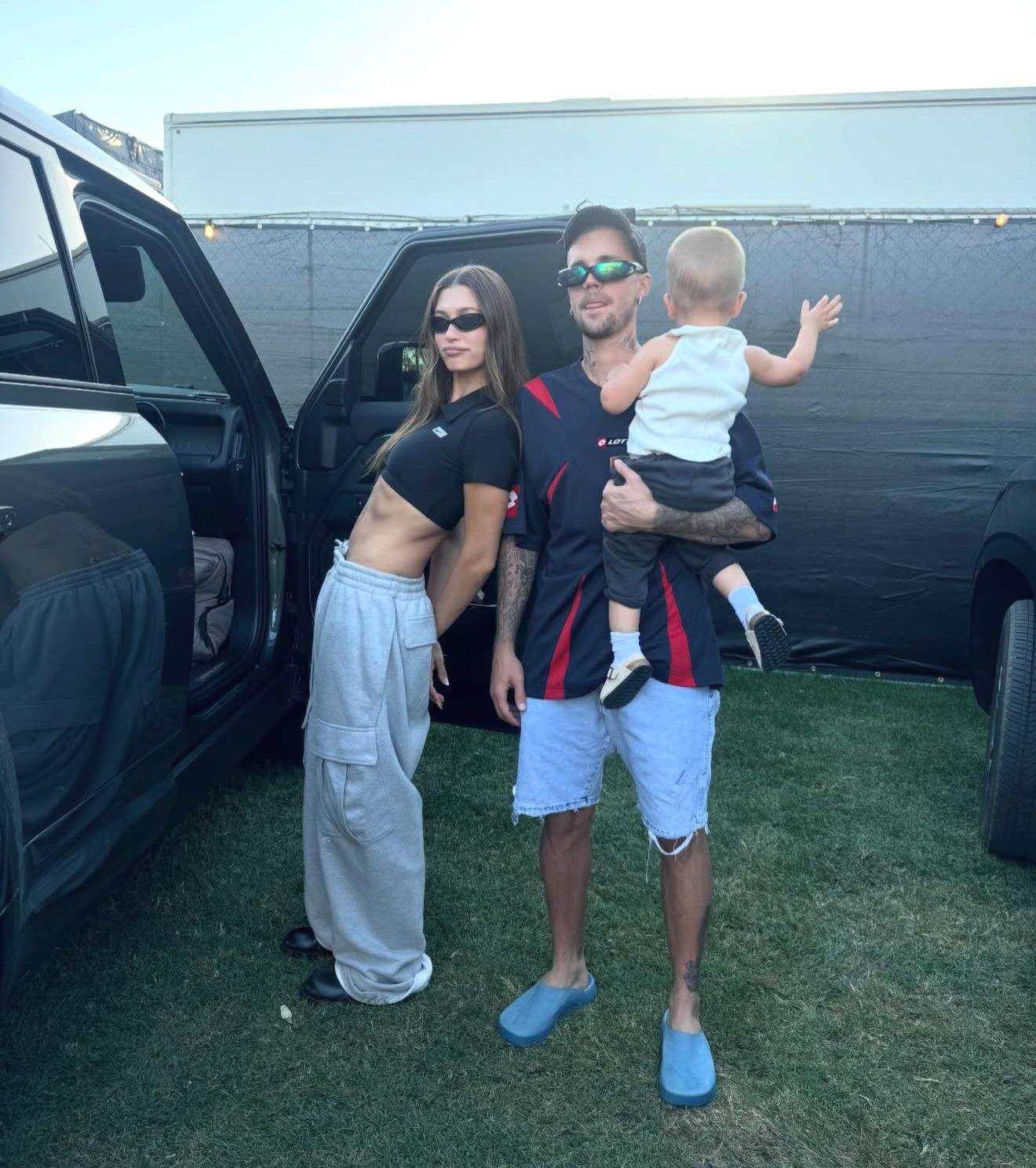Justin Bieber, alături de soția lui și fiul lor