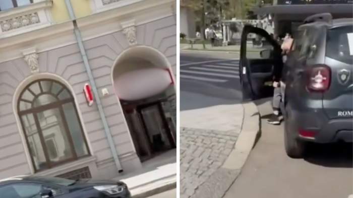 Colaj foto cu clădirea în care au avut loc scenele de groază