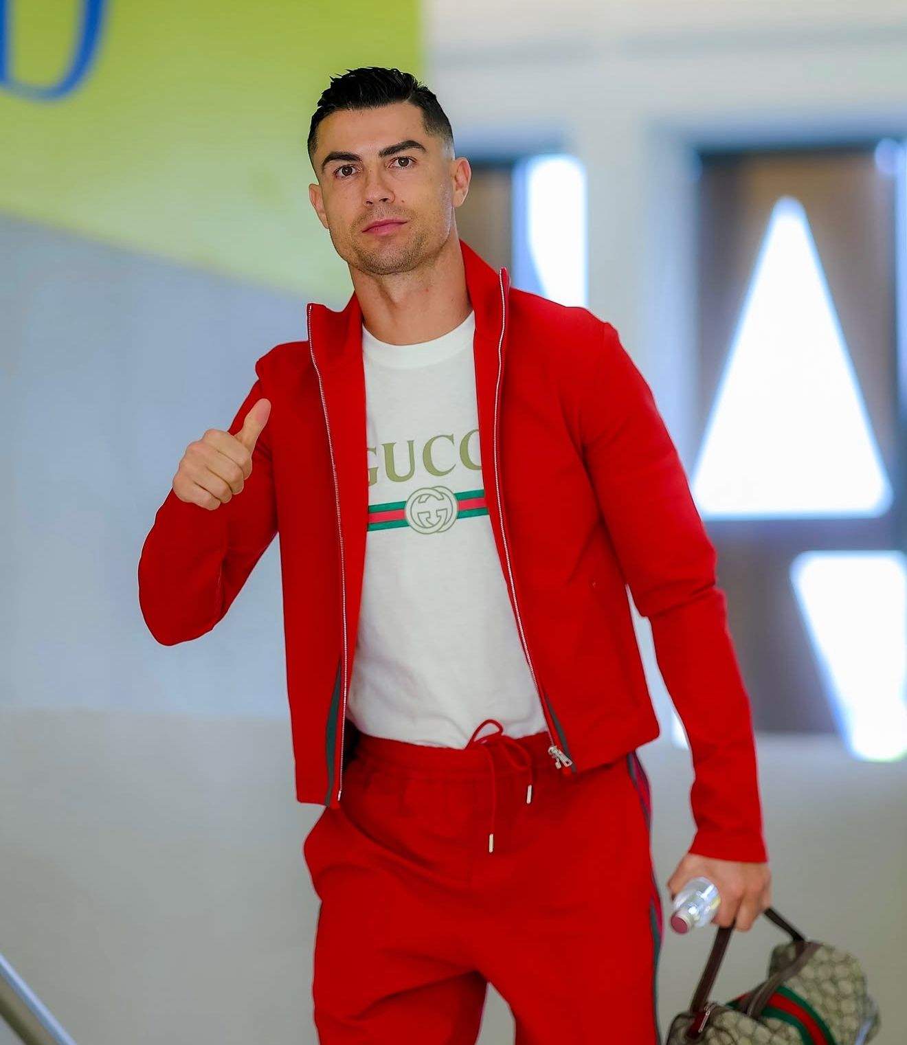 Cristiano Ronaldo, îmbrăcat sport