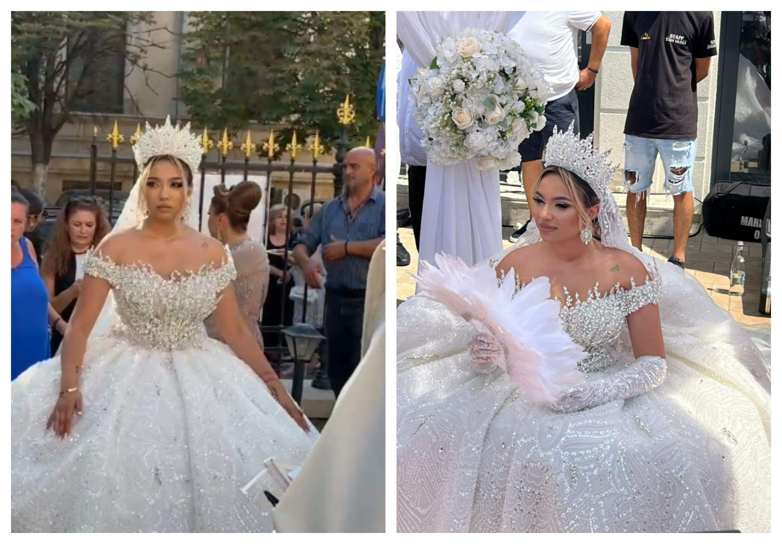 Colaj foto cu Adriana Simionescu mireasă