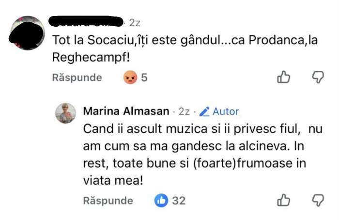 Marina Almășan, reacție după ce a fost acuzată că încă se gândește la Victor Socaciu, deși este logodită