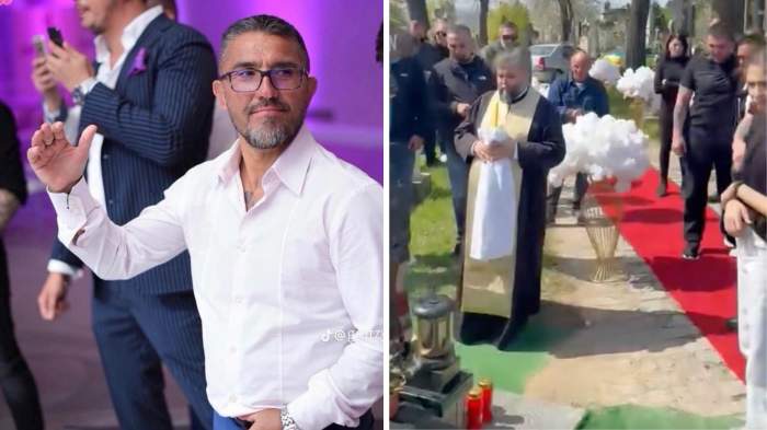 Colaj foto cu Costel Corduneanu și mormântul lui