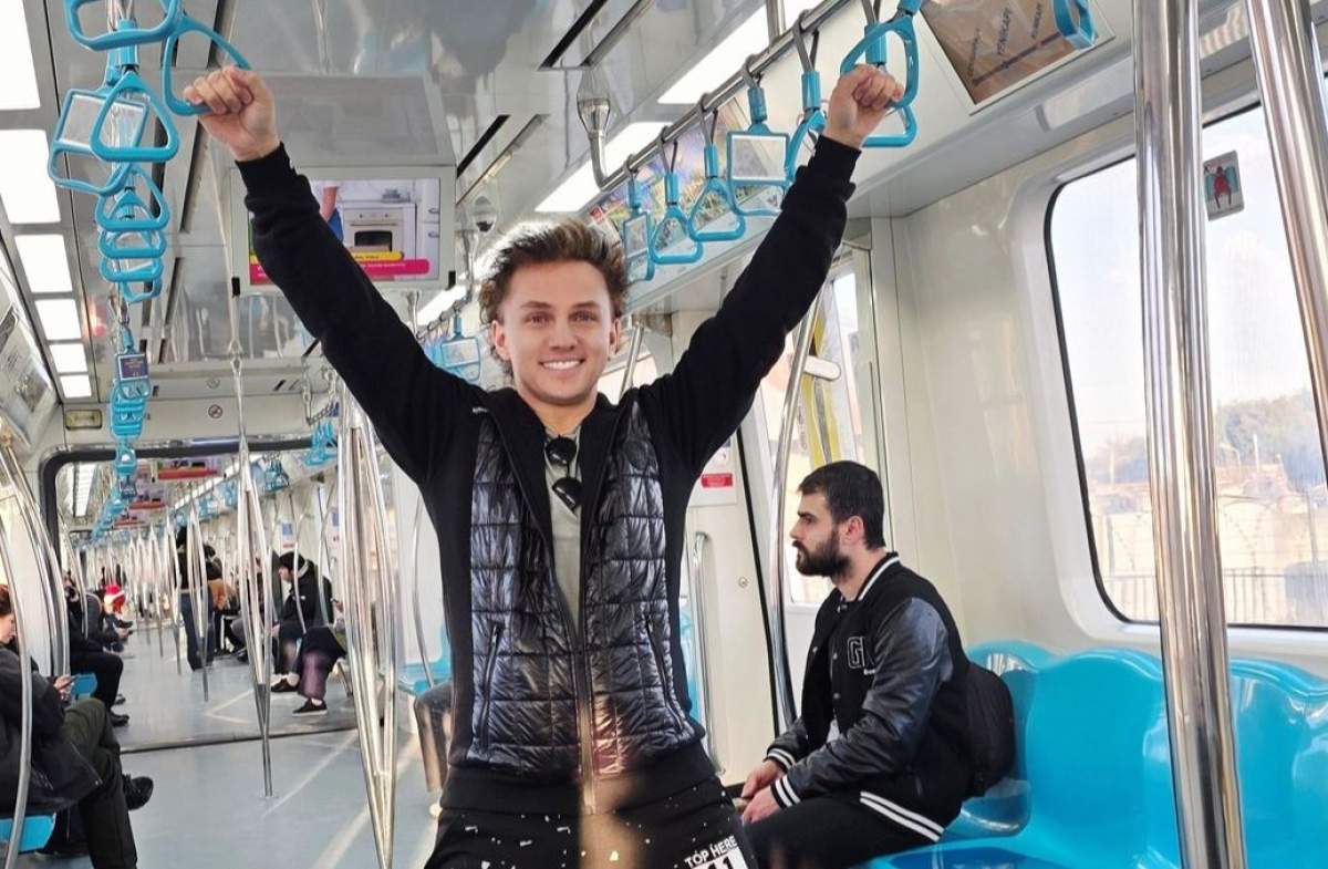 Mihai Trăistariu, într-un mijloc de transport în comun