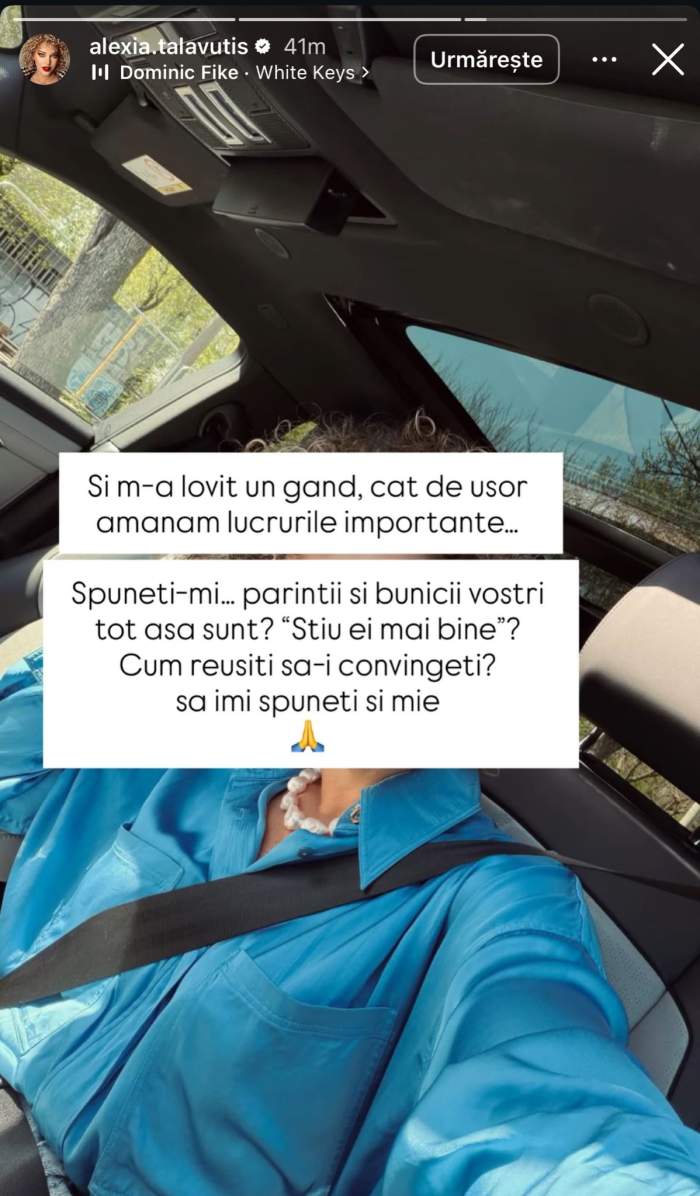 Alexia Țalavutis, semnal de alarmă după ce o rudă a suferit un AVC