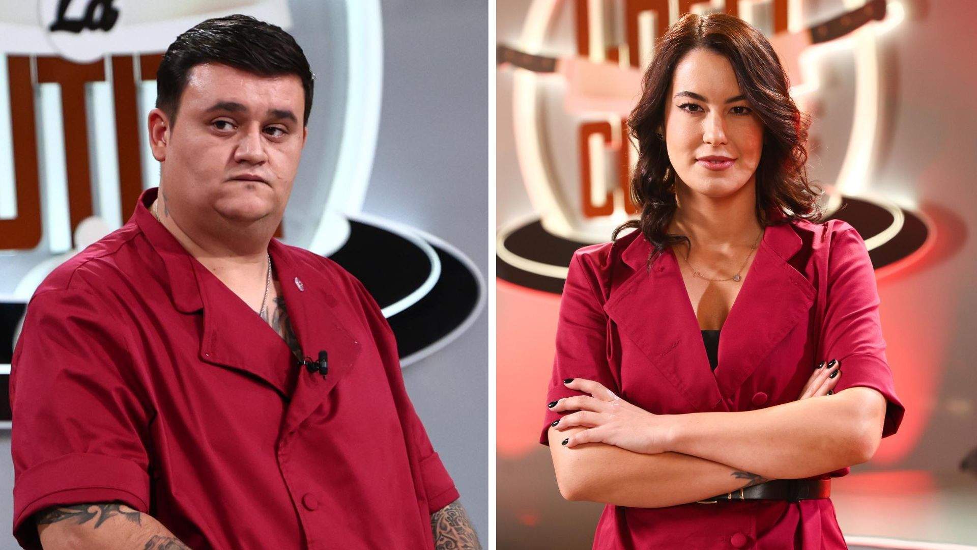 Colaj foto cu Florinel și Bianca de la Chefi la cuțite