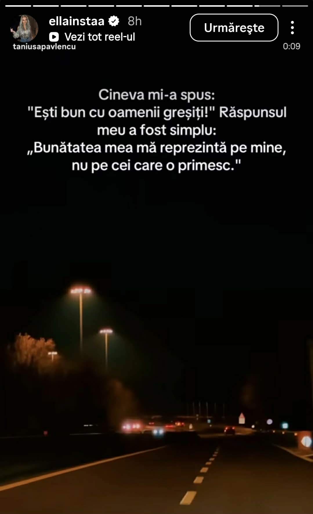 mesajul publicat de Ella Vișan