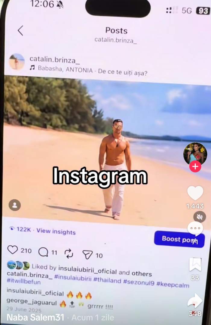 Cătălin Brînză, pe Instagram