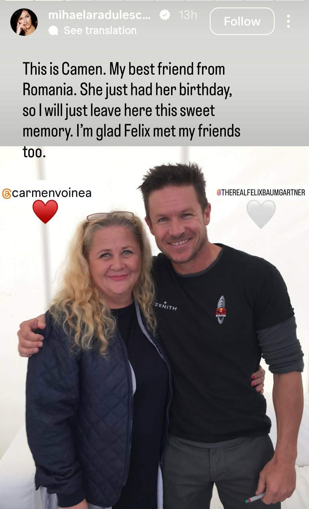 Felix Baumgartner și o prietenă