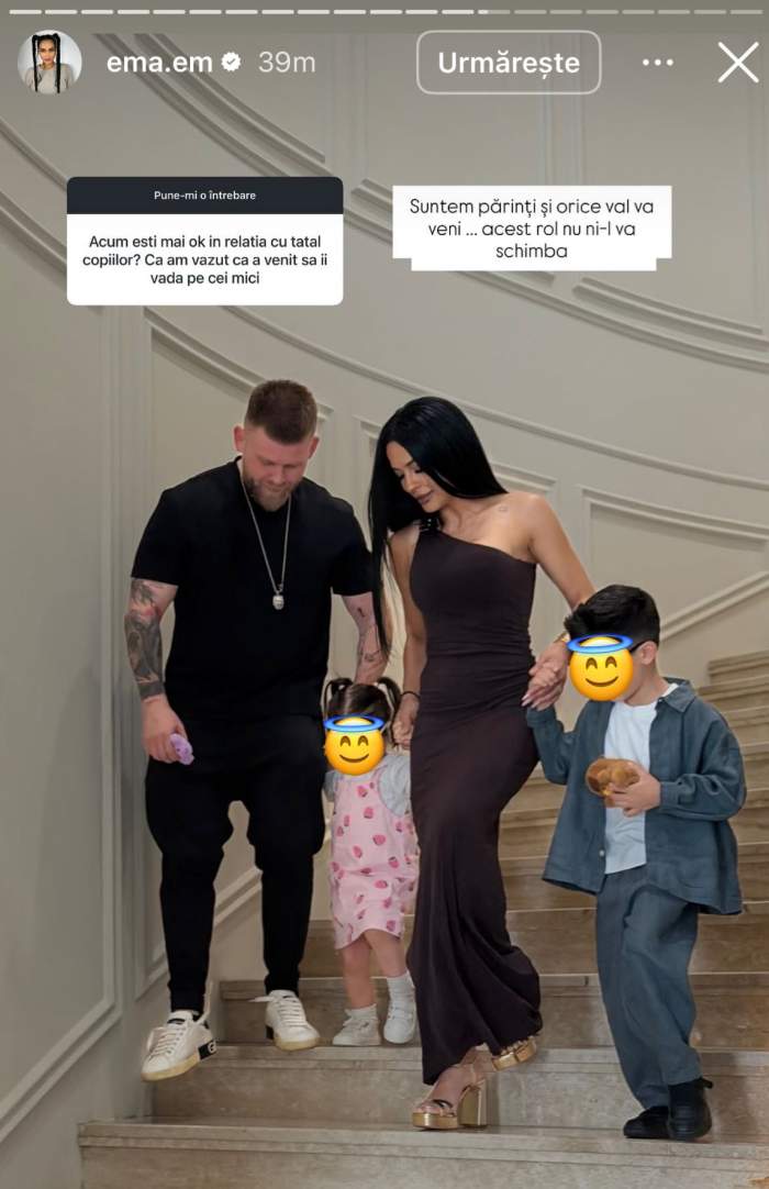 Ema Oprișan și Răzvan Kovacs, alături de copii