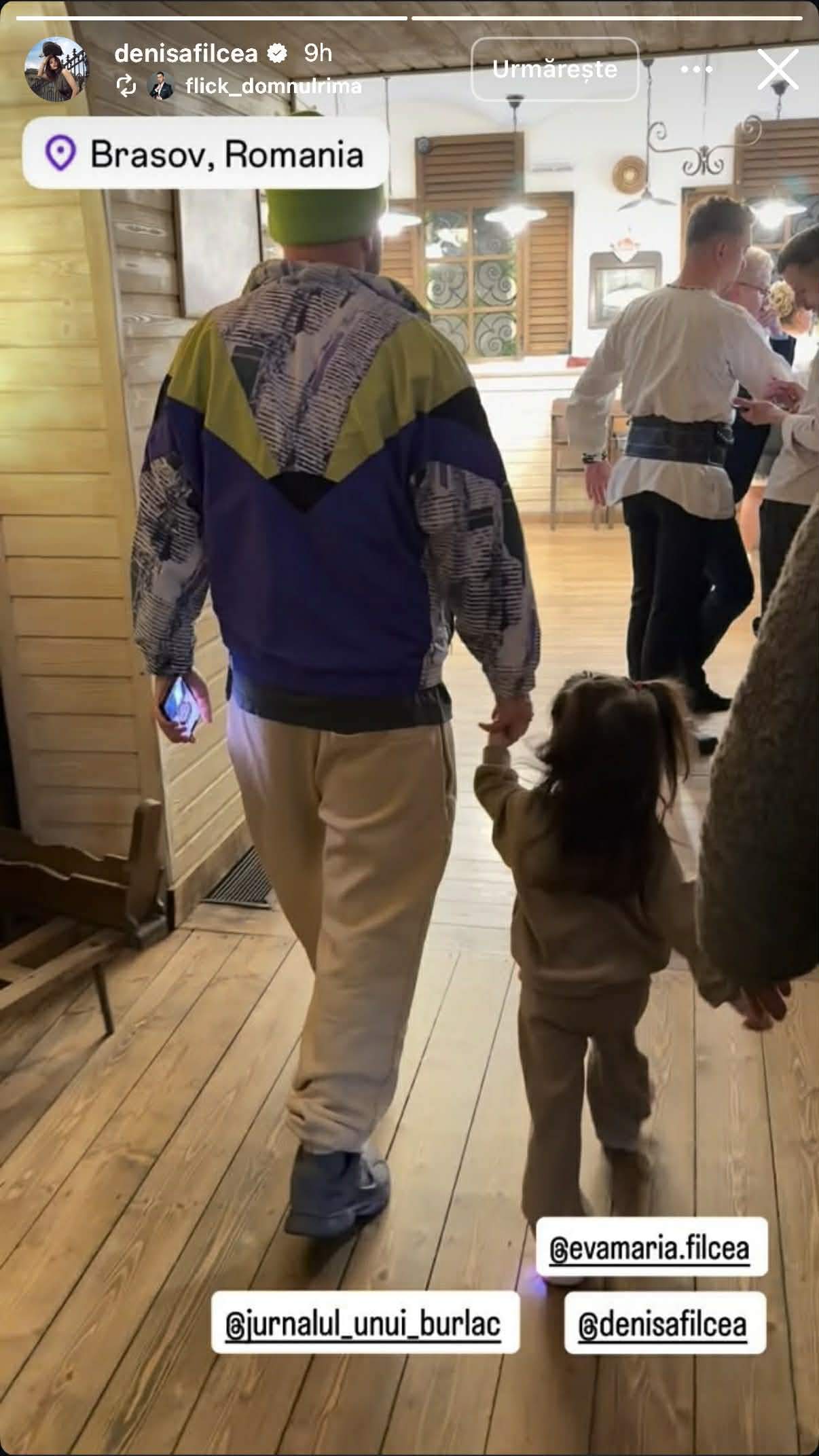 Imagini emoționante cu Eva, fiica Denisei și a lui Flick, cu Bendeac! Nu l-ai mai văzut niciodată așa pe actor