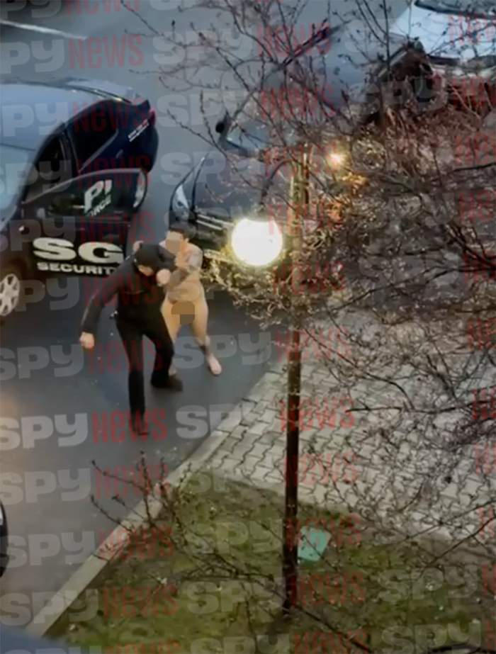 Scene halucinante, azi-noapte, în București! Un bărbat gol pușcă a agresat paznicii și a încercat să intre în cămine