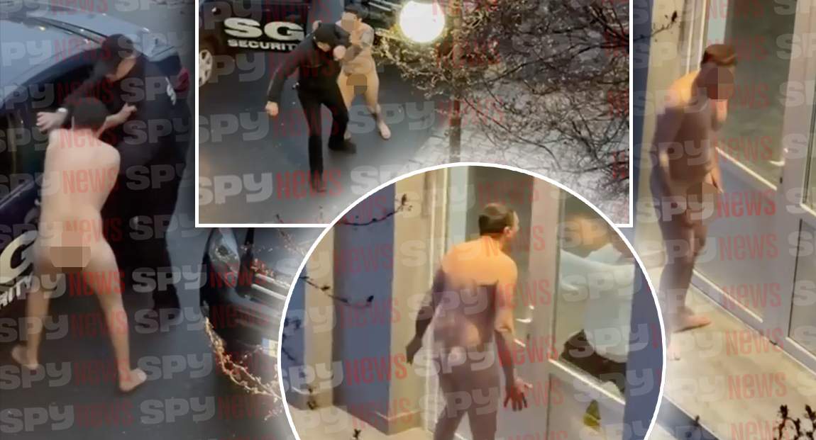 Scene halucinante, azi-noapte, în București! Un bărbat gol pușcă a agresat paznicii și a încercat să intre în cămine