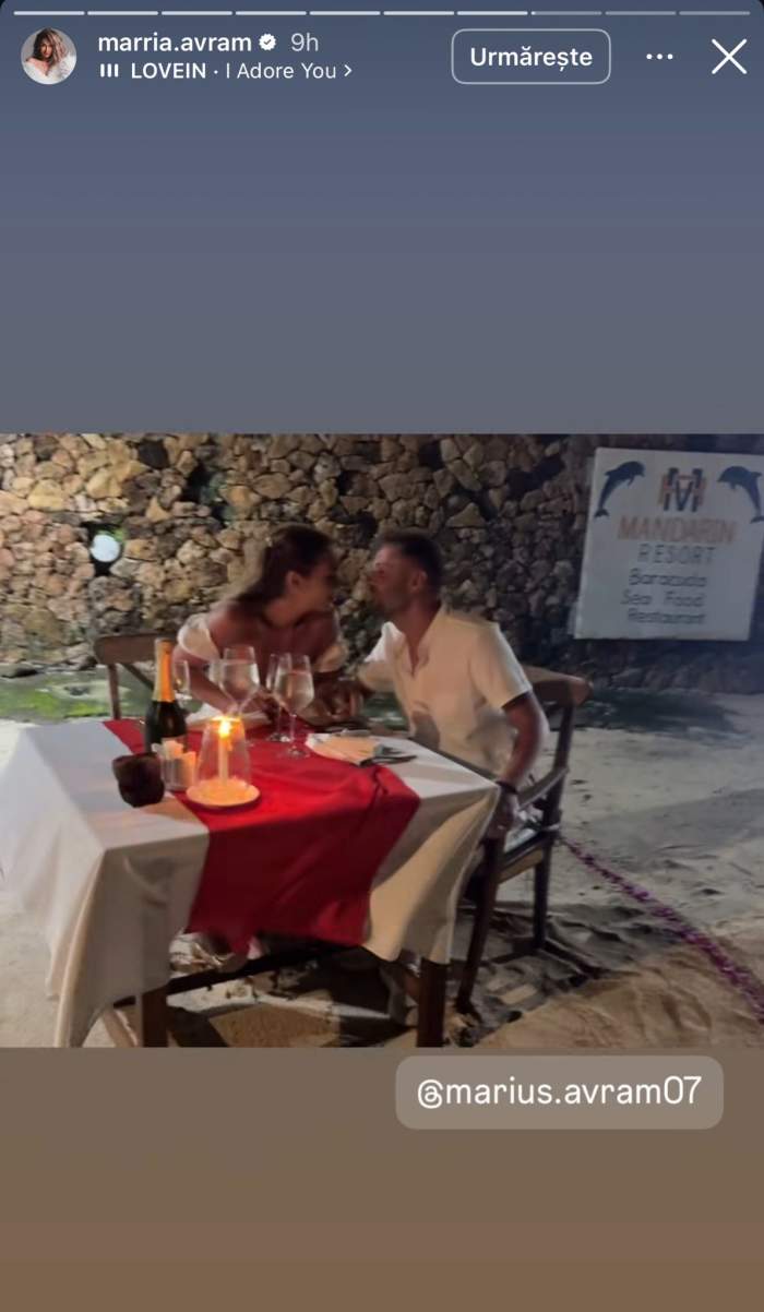 Maria și Marius Avram, la cină romantică