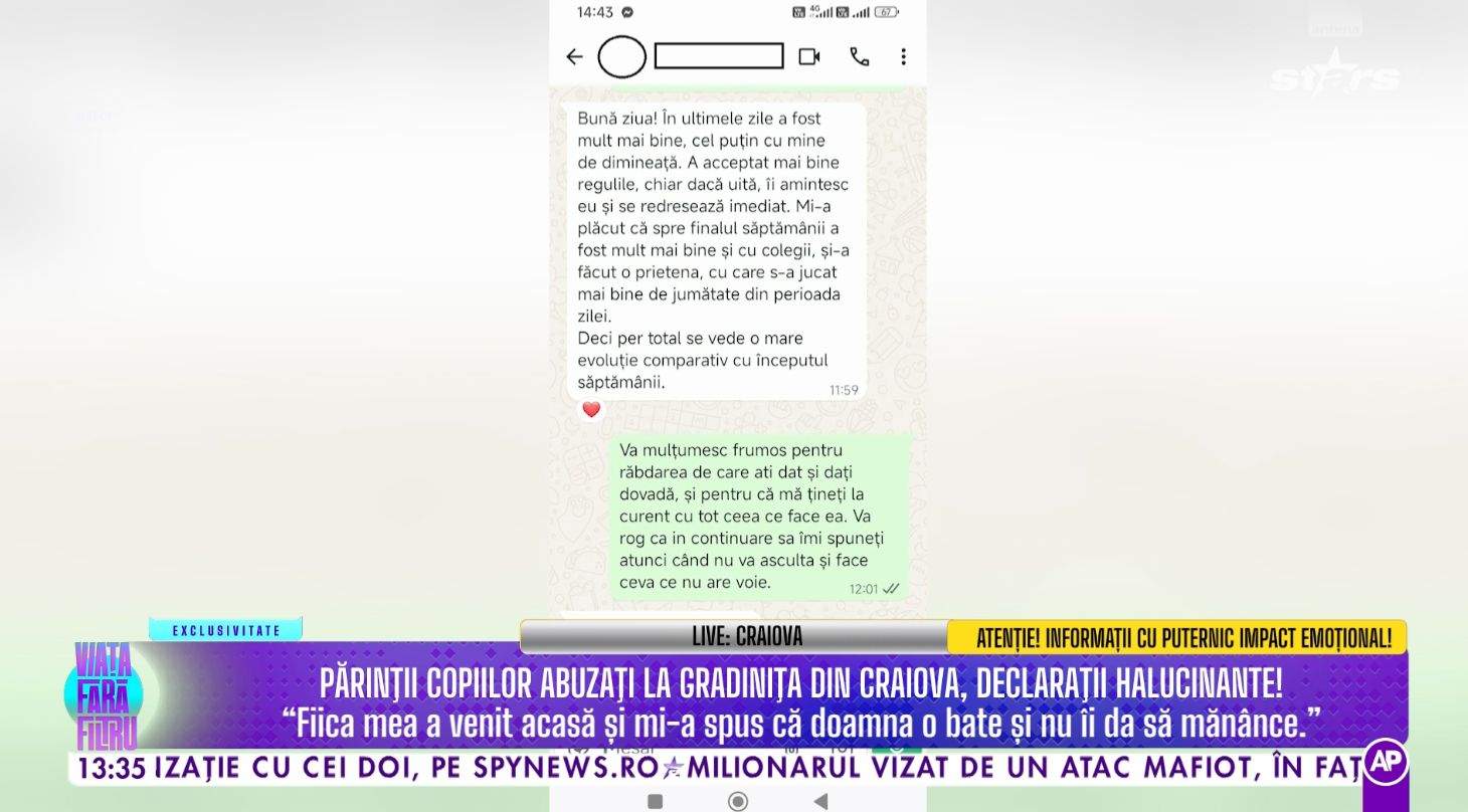 Ce spunea educatoarea grădiniței din Craiova